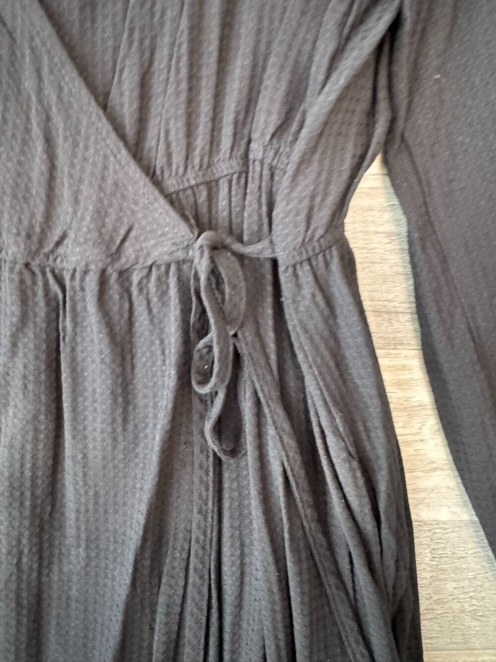Knox Rose NWT Black Long Sleeve Wrap Dress Size XL C43 - Picture 4 of 7